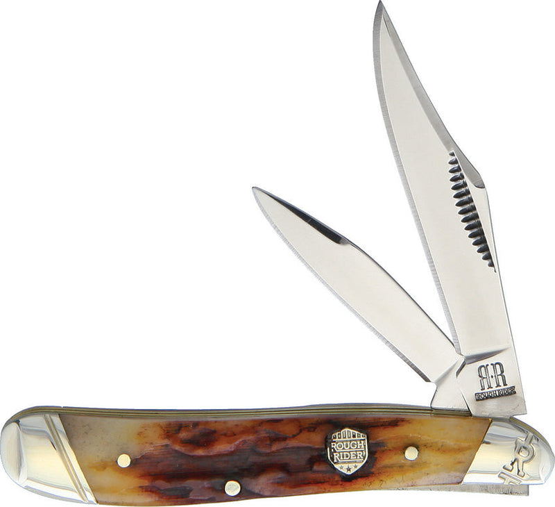 Rough Ryder Peanut Brown Stag Bone