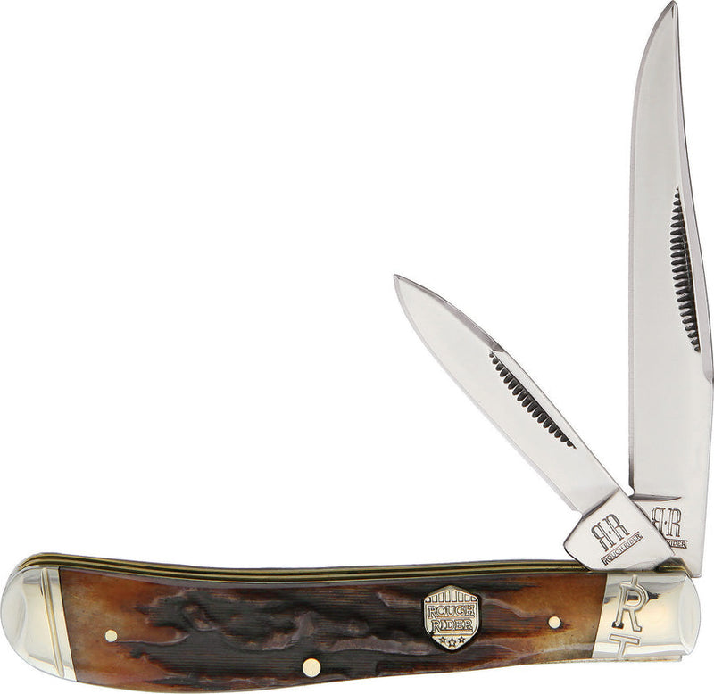 Rough Ryder Trapper Brown Stag Bone