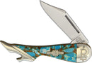 Rough Ryder Leg Knife Amber Turquoise