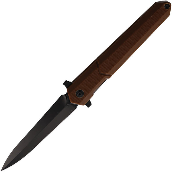 Rough Ryder Folding Dagger Brown With Blac
