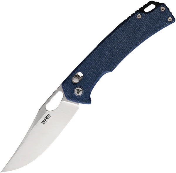 SRM Knives 9203 Ambi Lock Blue Micarta