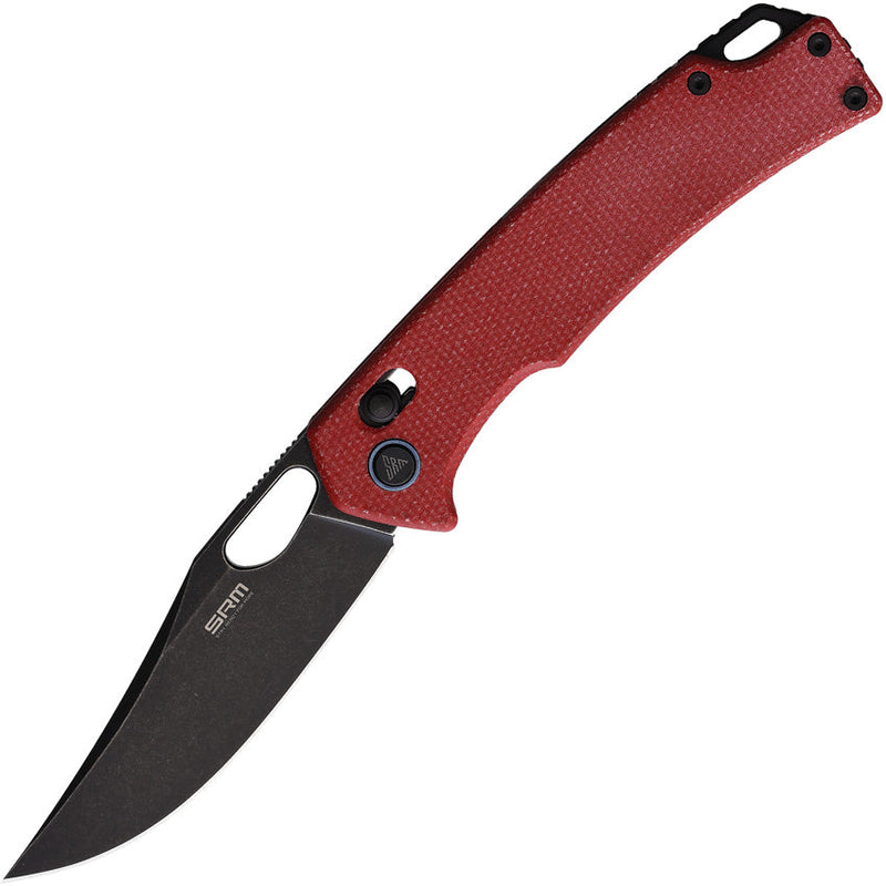 SRM Knives 9203 Ambi Lock Red Micarta