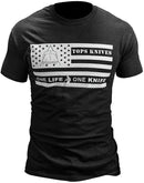TOPS T-Shirt Flag Logo Black