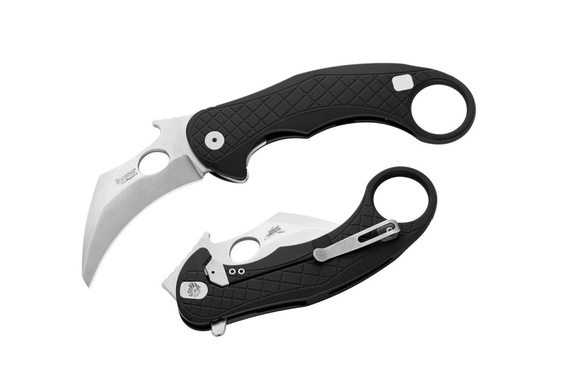 Lionsteel L.E.One - Monolithic Aluminum Knife With Flipper Black